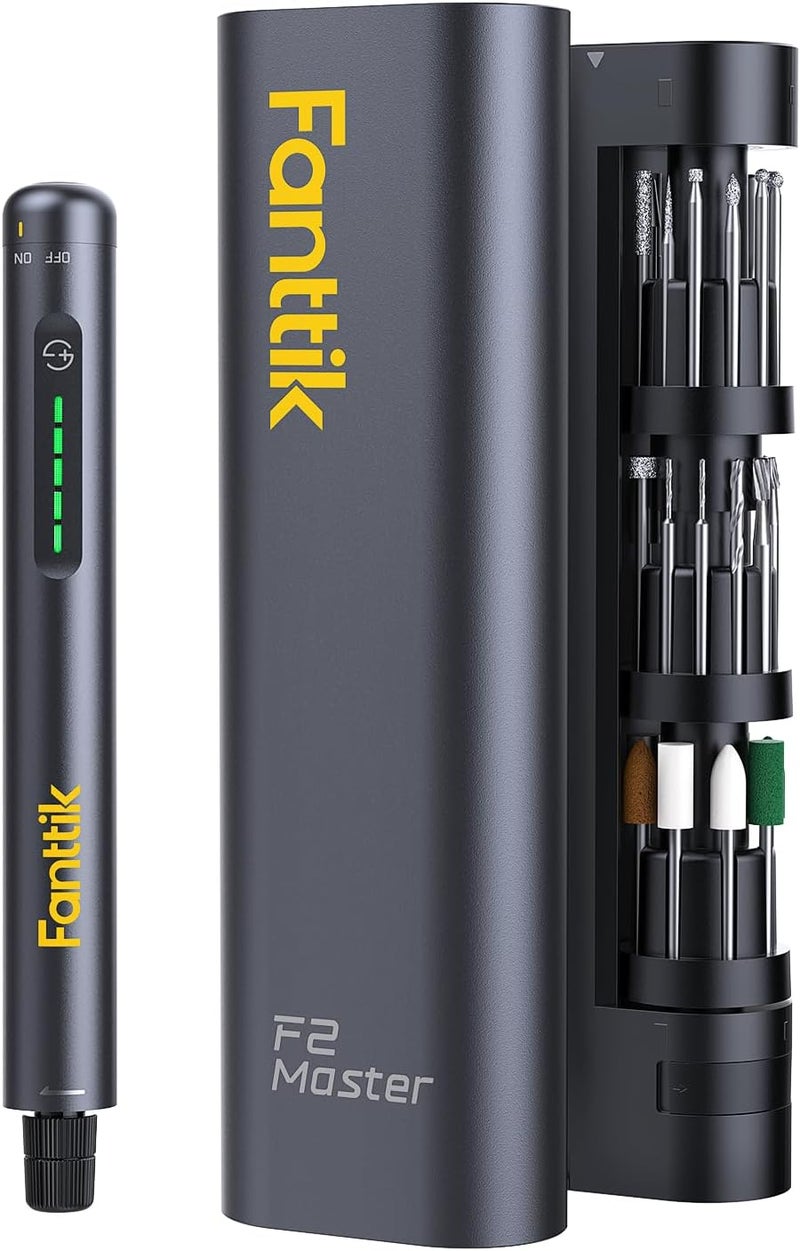 Fanttik F2 Master Mini Cordless Rotary Tool Kit, NeoPulse Motor, 5 Speed, 25000 RPM, Revostor Hub, 35 Accessories, Engraving Pen, for 3D Printer Sanding, Polishing, Drilling, Carving, DIY Crafts - Image 1